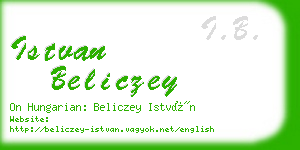 istvan beliczey business card